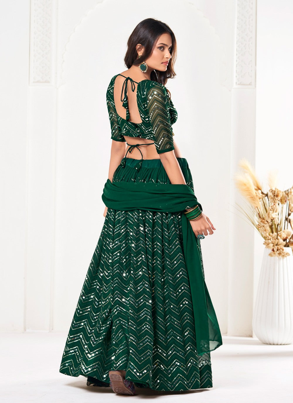 Embroidered Georgette A - Line Lehenga - L2308