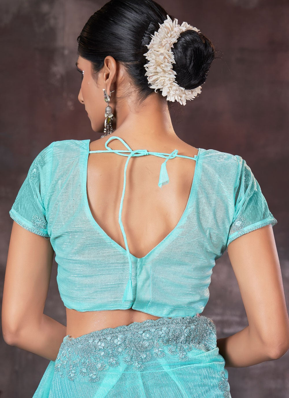 Classic Border Work Net, Organza Saree - S7557