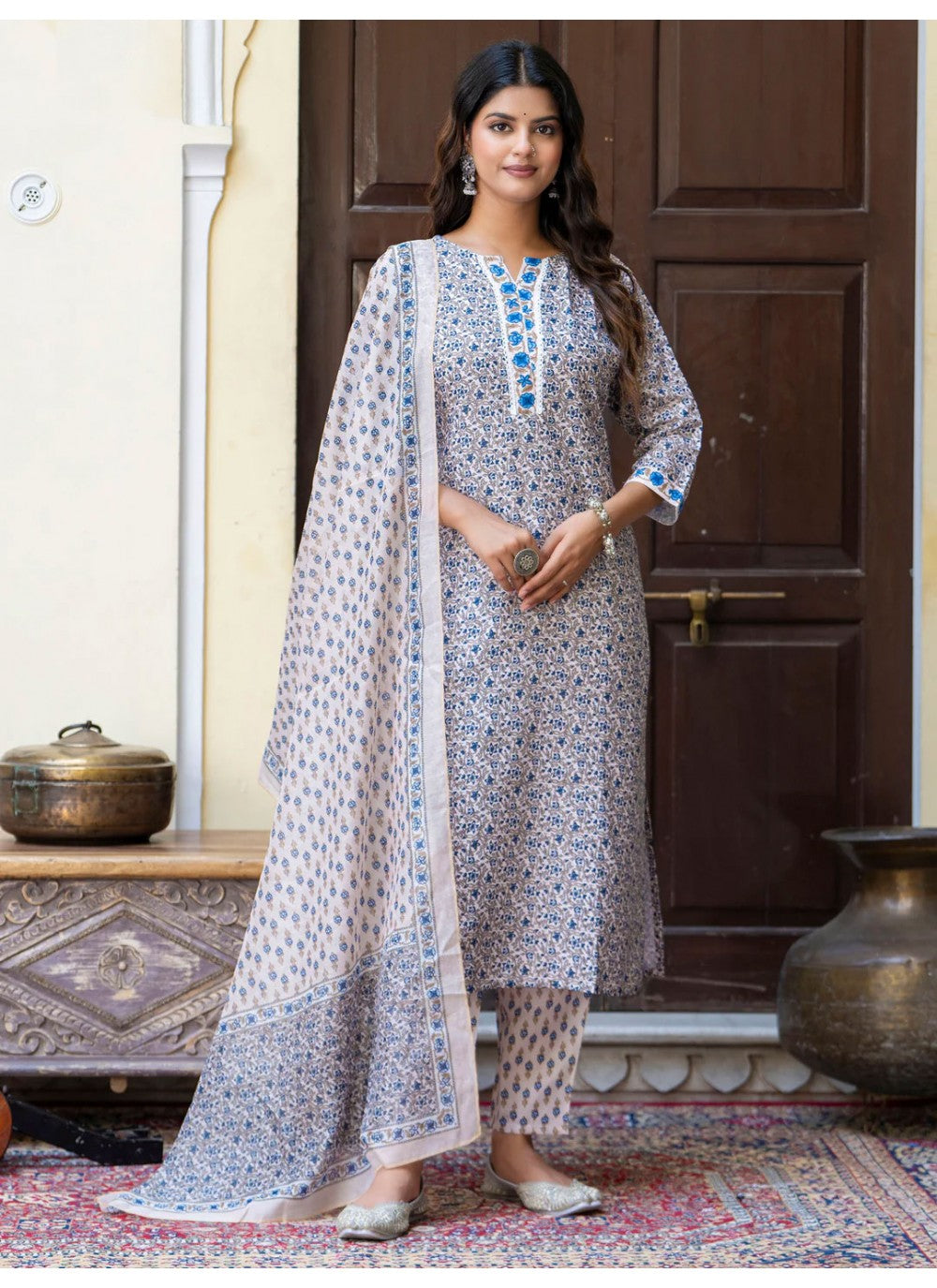 Blended Cotton Salwar Suit - T3814