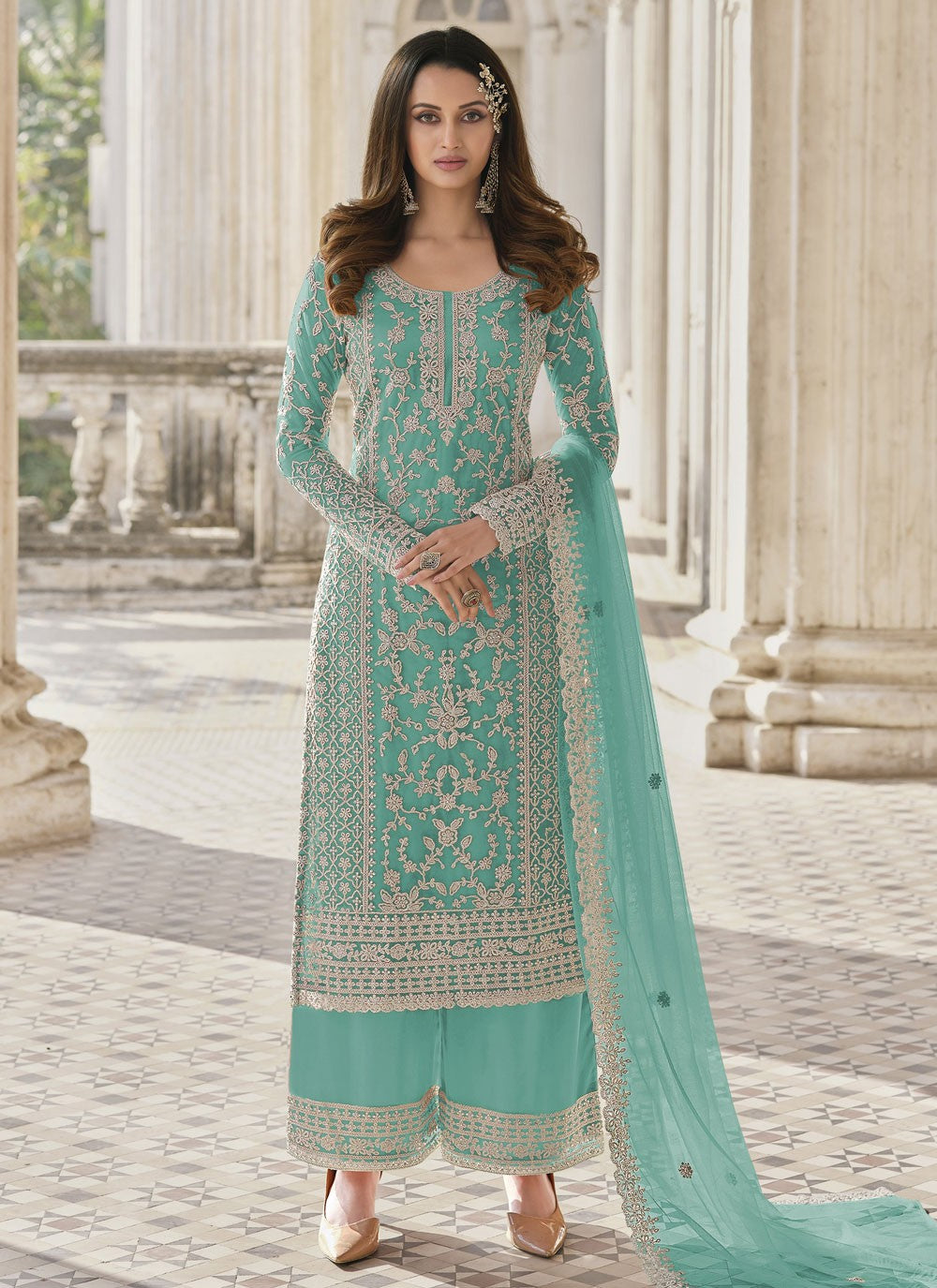 Net Salwar Suit - T2158