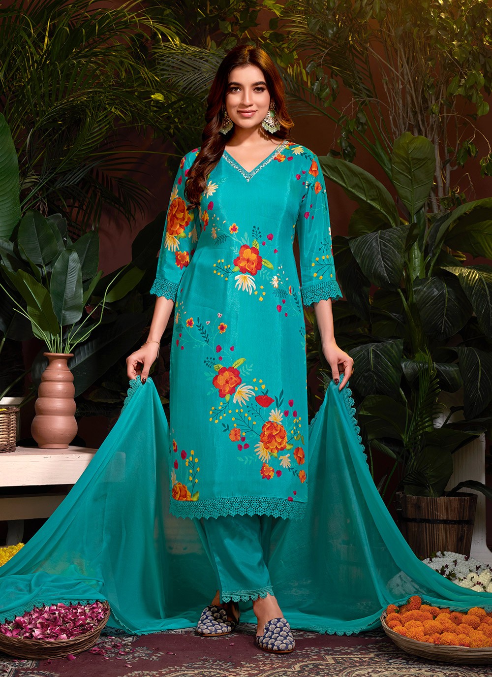 Muslin Palazzo Suit - T2730