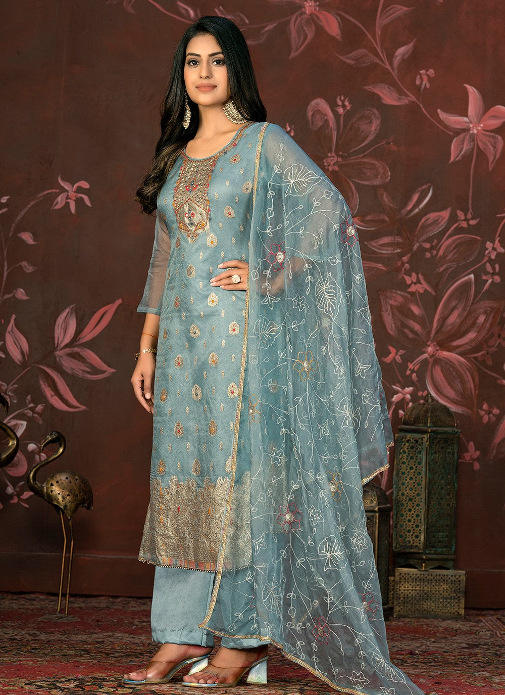 Organza Salwar Suit - T2056