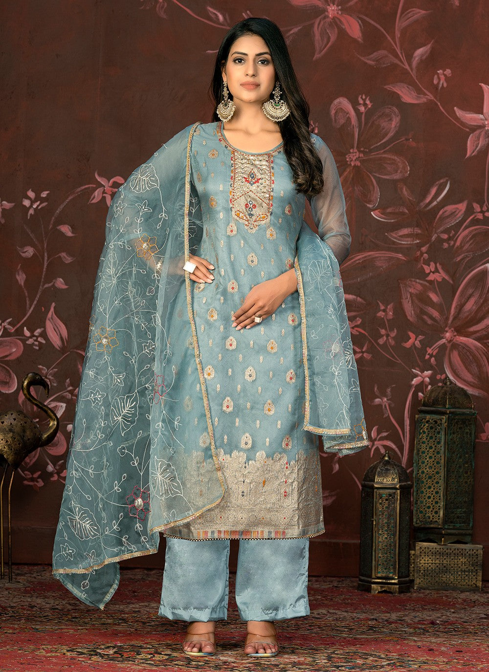 Organza Salwar Suit - T2056