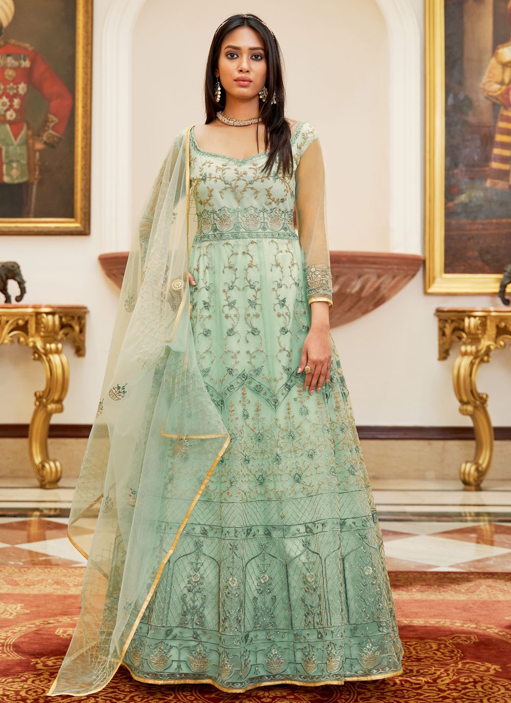 Net Anarkali - T3515