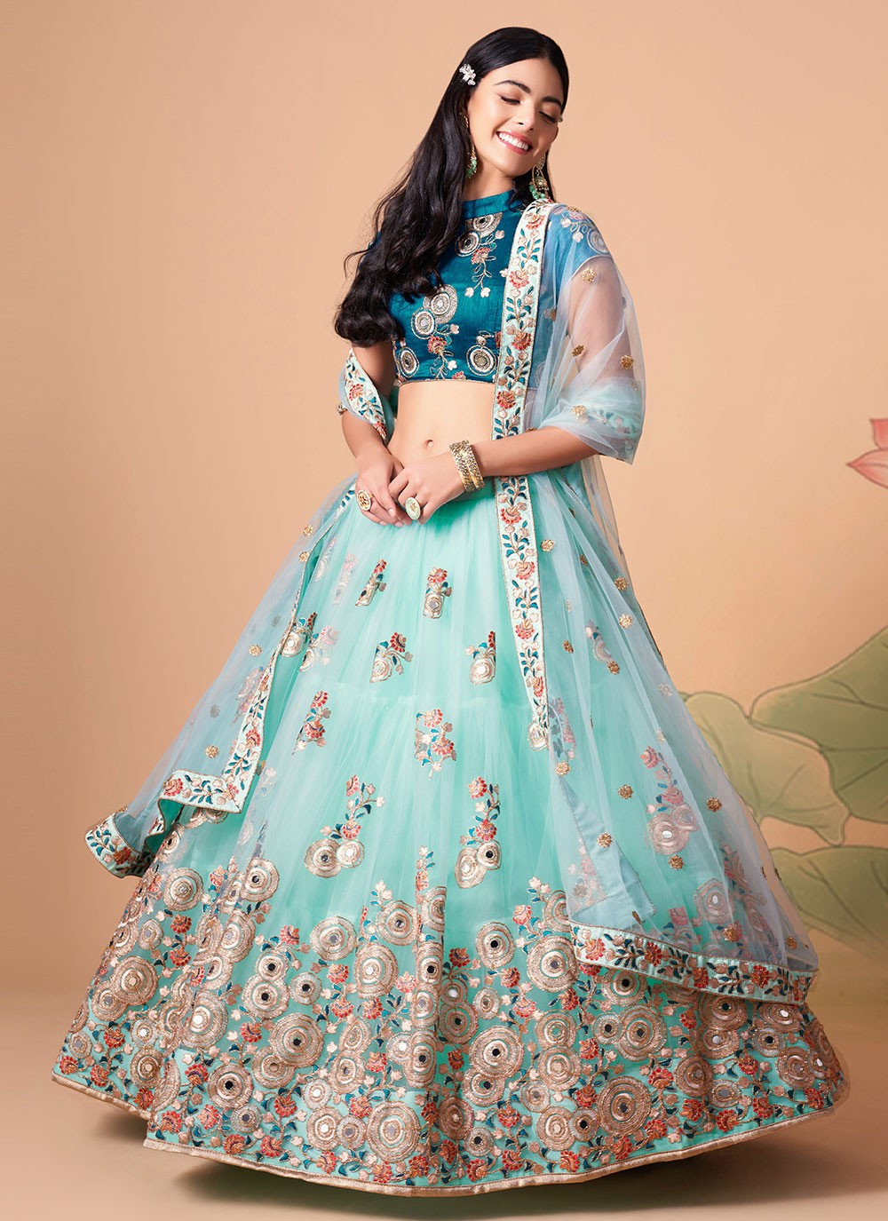 Dori Work Net A - Line Lehenga - L0777