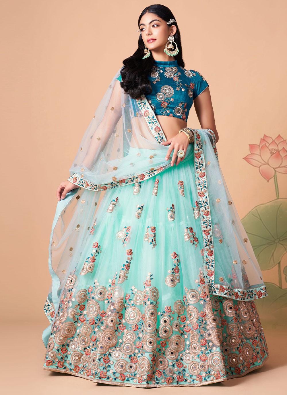 Dori Work Net A - Line Lehenga - L0777