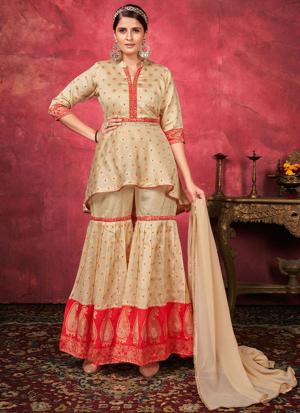 Art Silk Salwar Suit - T893