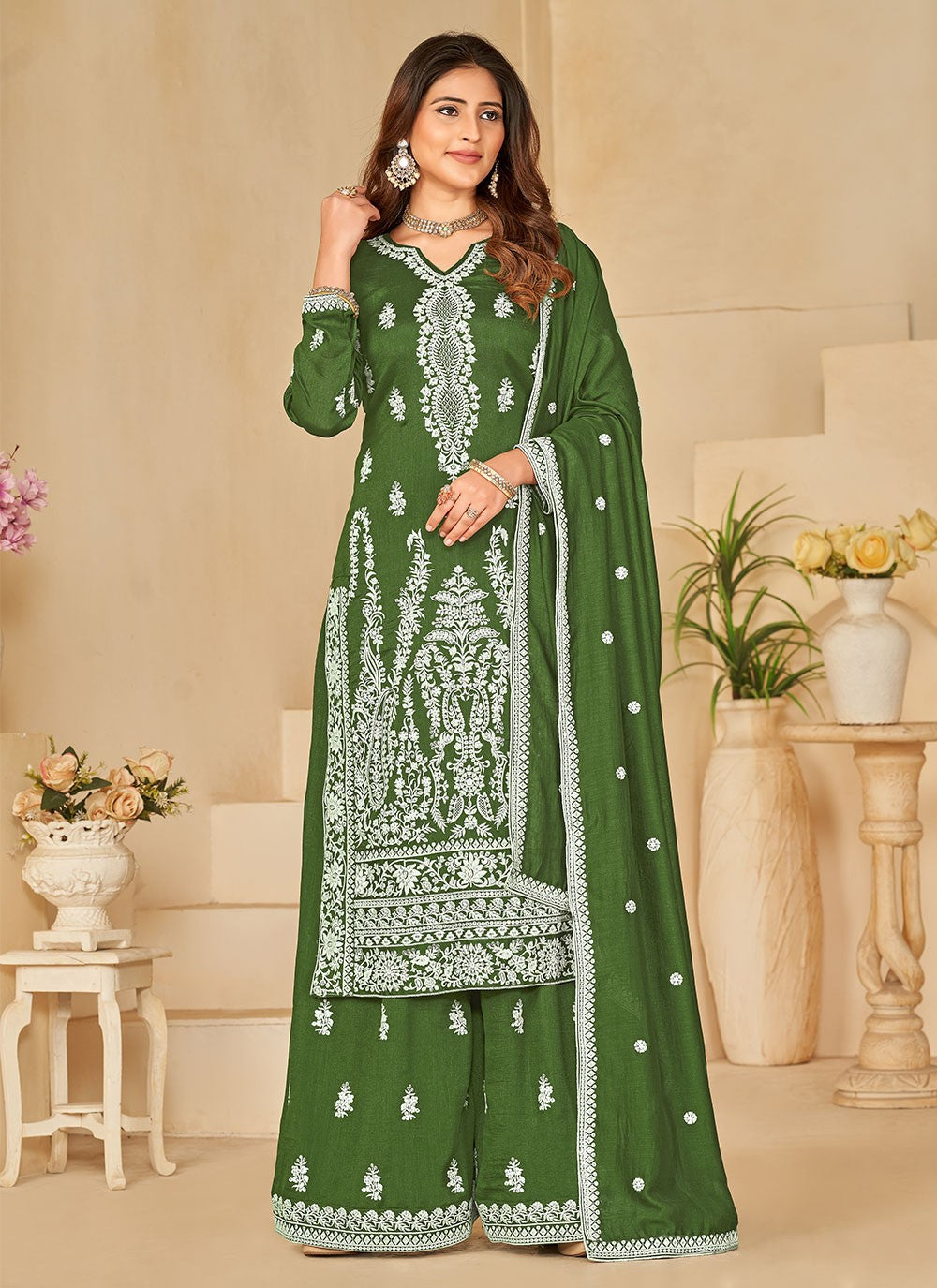 Art Silk Salwar Suit - T1878