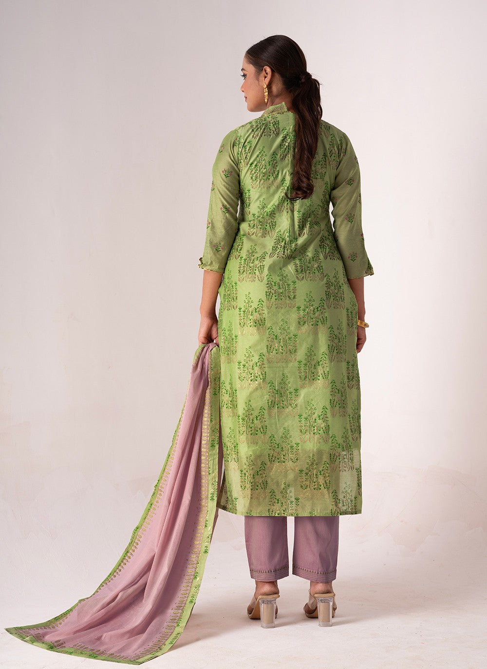 Tussar Silk Palazzo Suit - T3099