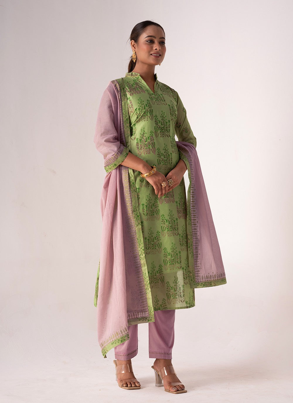 Tussar Silk Palazzo Suit - T3099