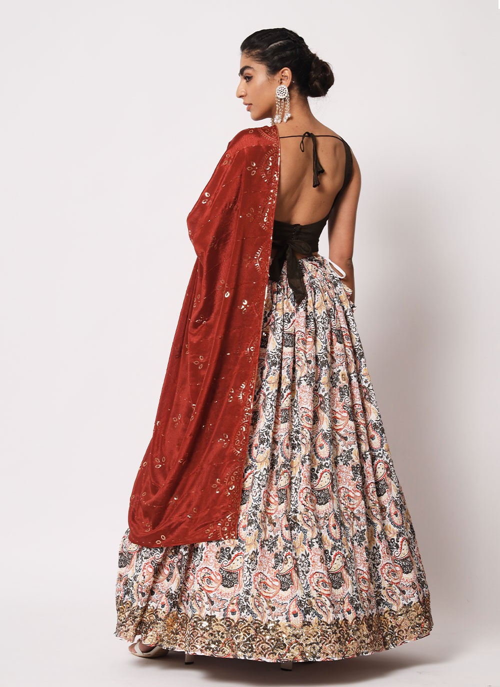 Embroidered Art Silk, Crush A - Line Lehenga - L0773