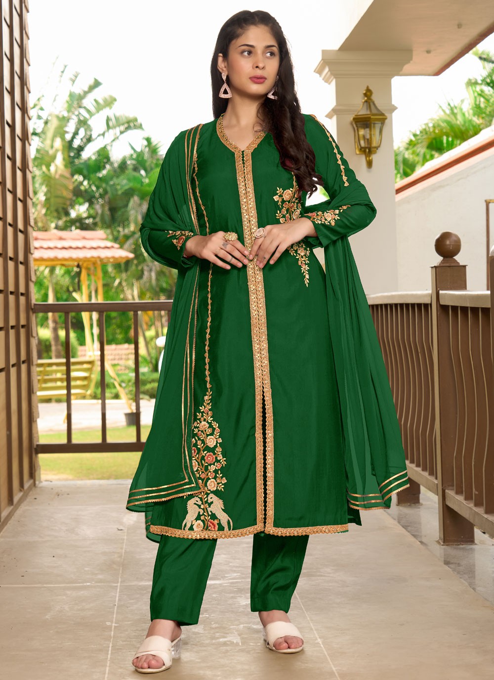 Art Silk Salwar Suit - T3711