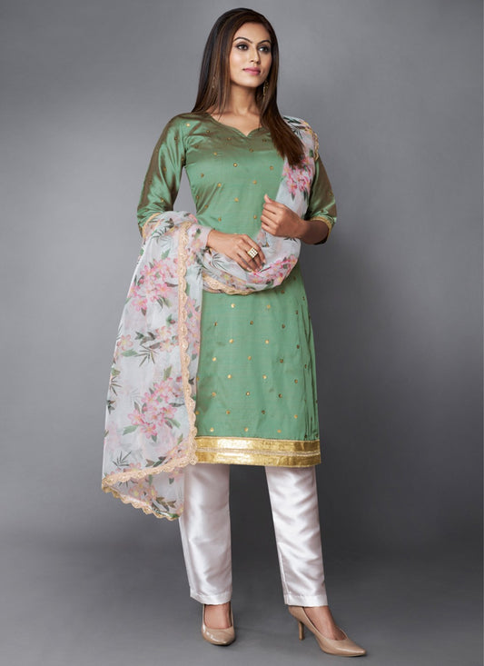 Art Silk Pant Style Suit - T734