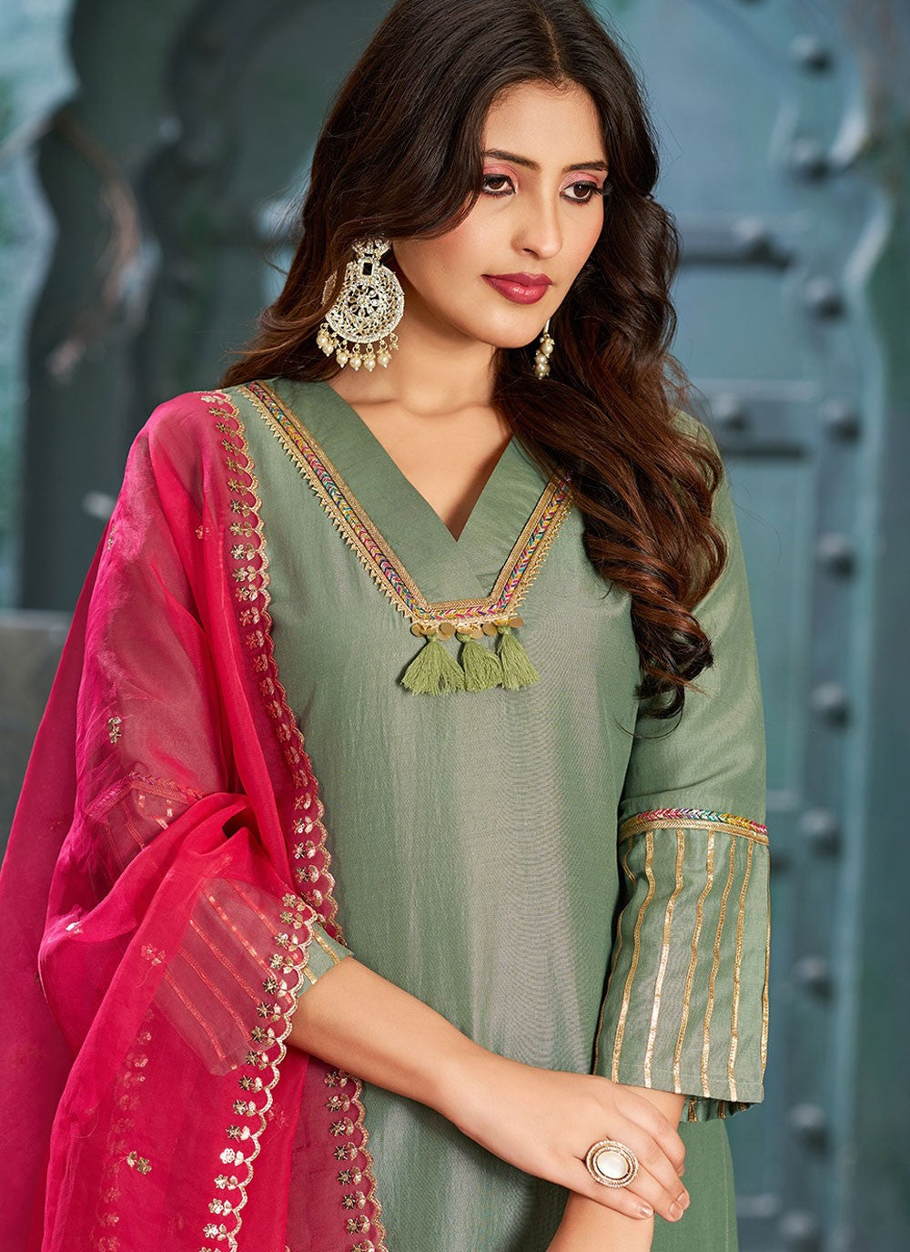 Art Silk Salwar Suit - T3579