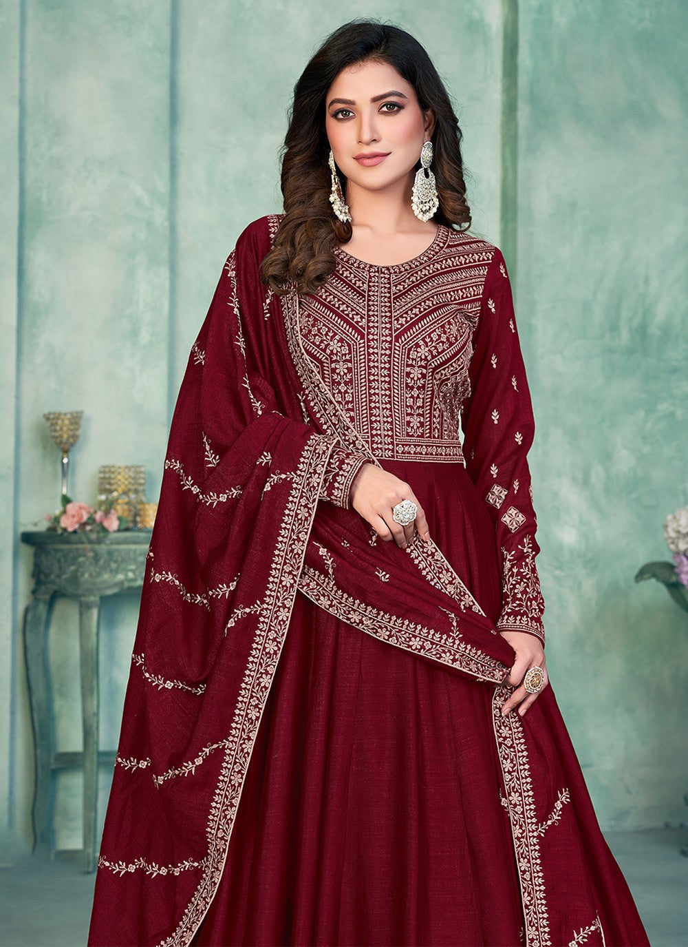 Art Silk Anarkali - T1218