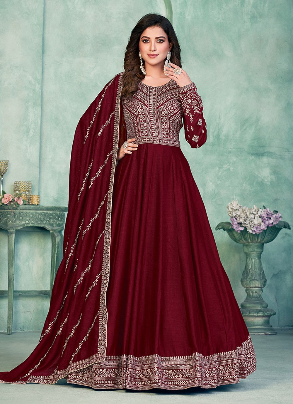 Art Silk Anarkali - T1218