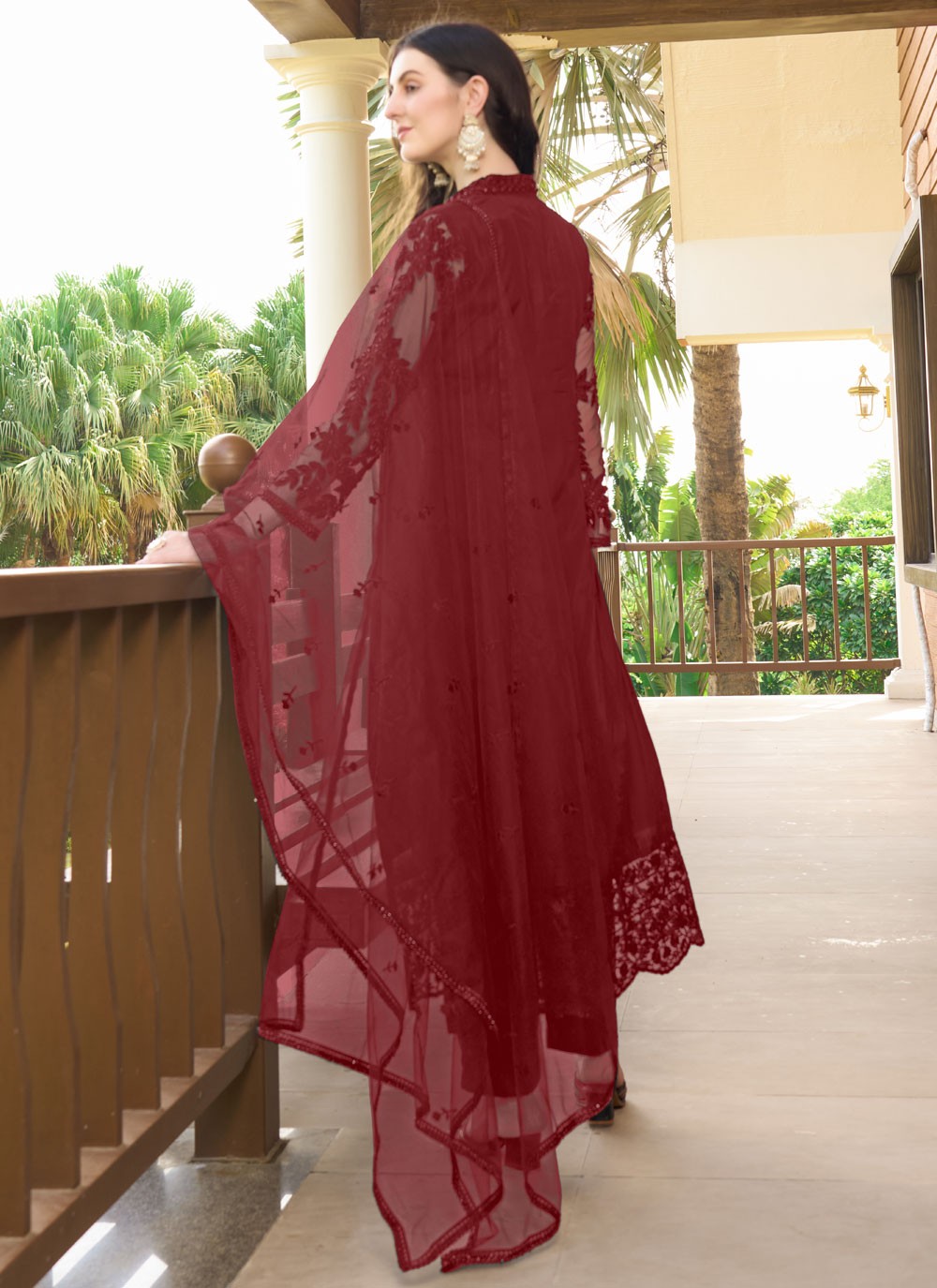 Embroidered Art Silk Salwar Suit - T4415