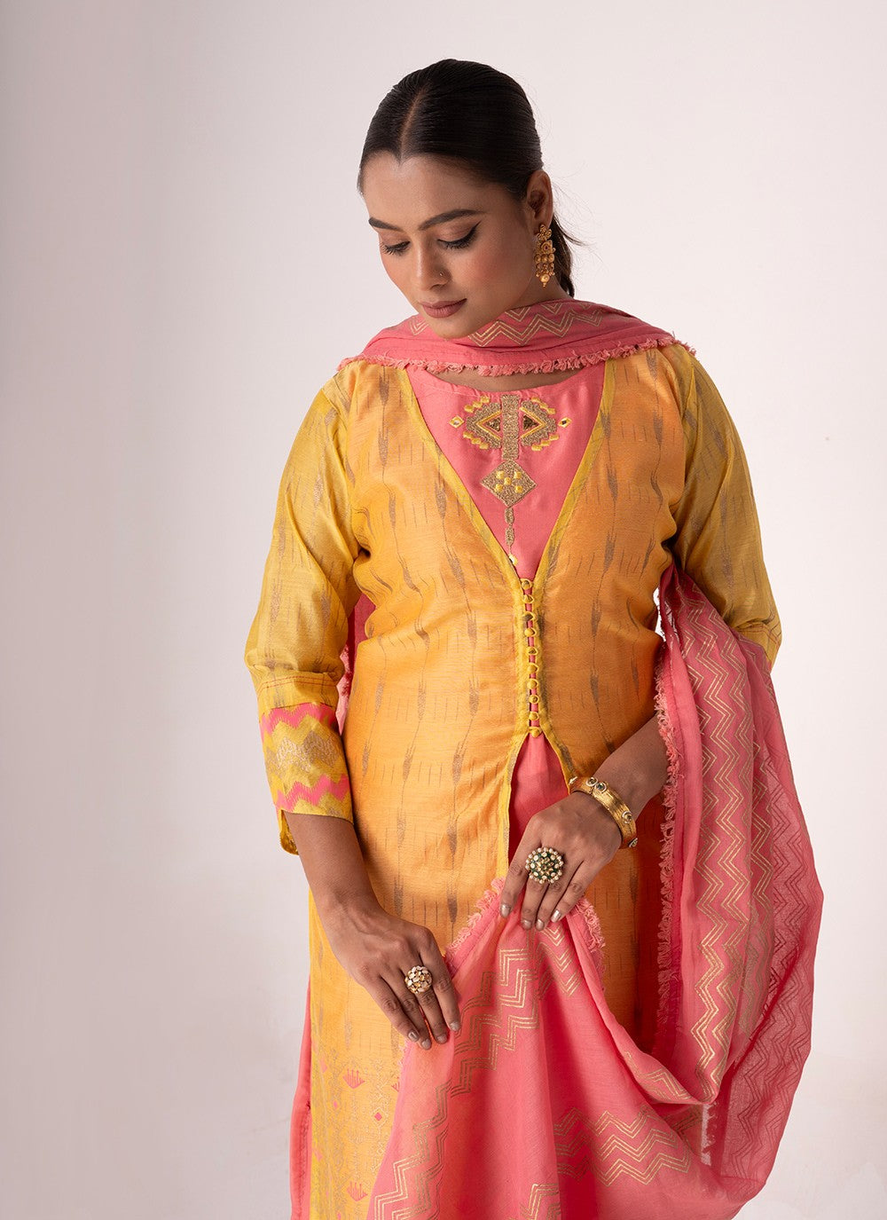 Tussar Silk Palazzo Suit - T3099