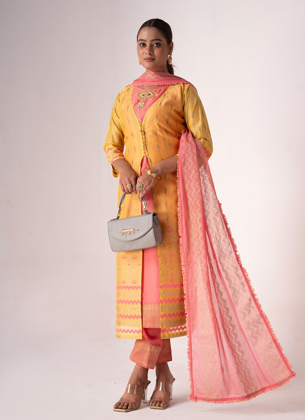 Tussar Silk Palazzo Suit - T3099