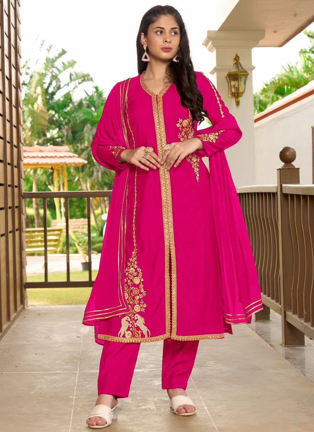 Art Silk Salwar Suit - T3711