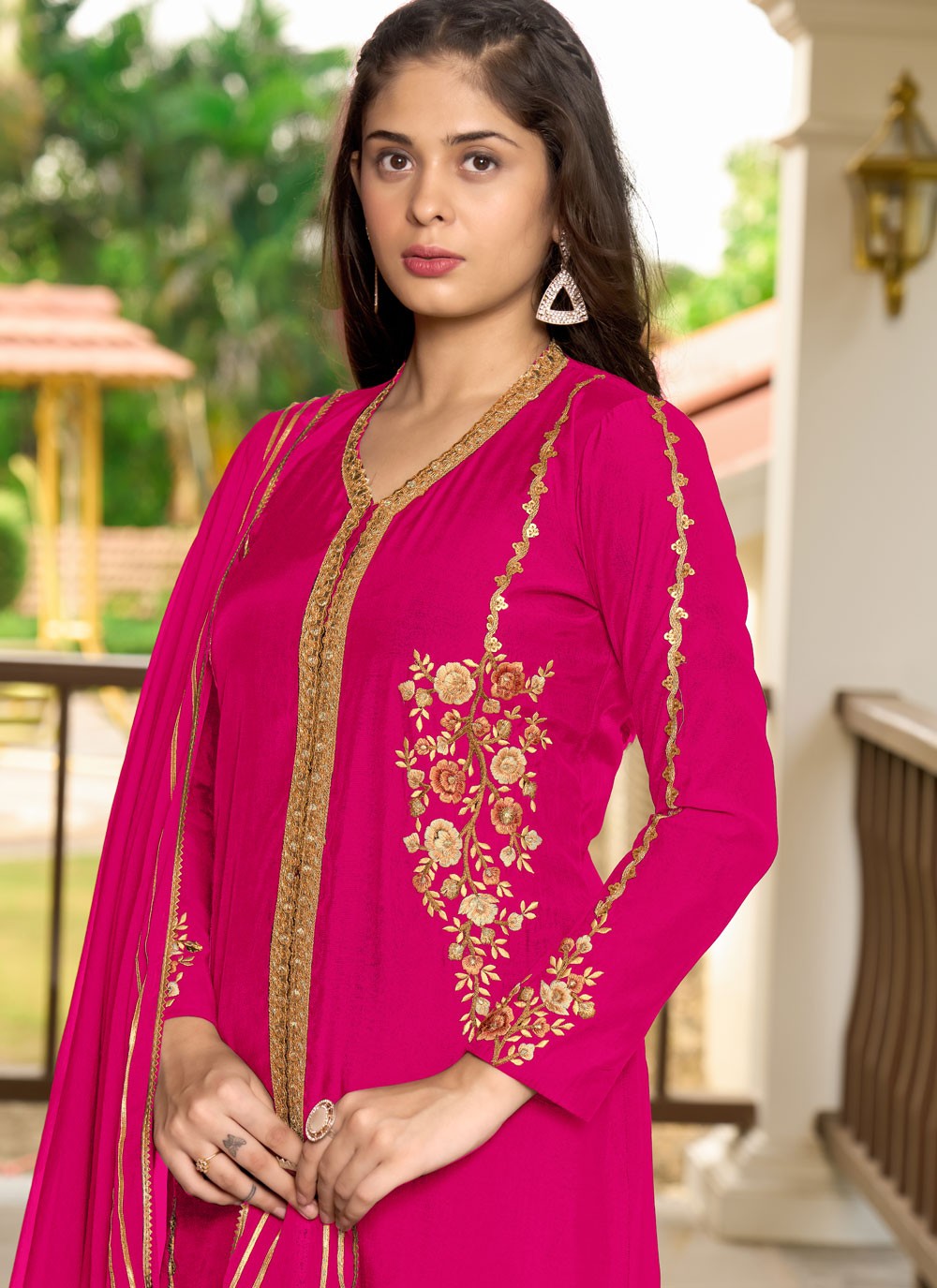 Art Silk Salwar Suit - T3711