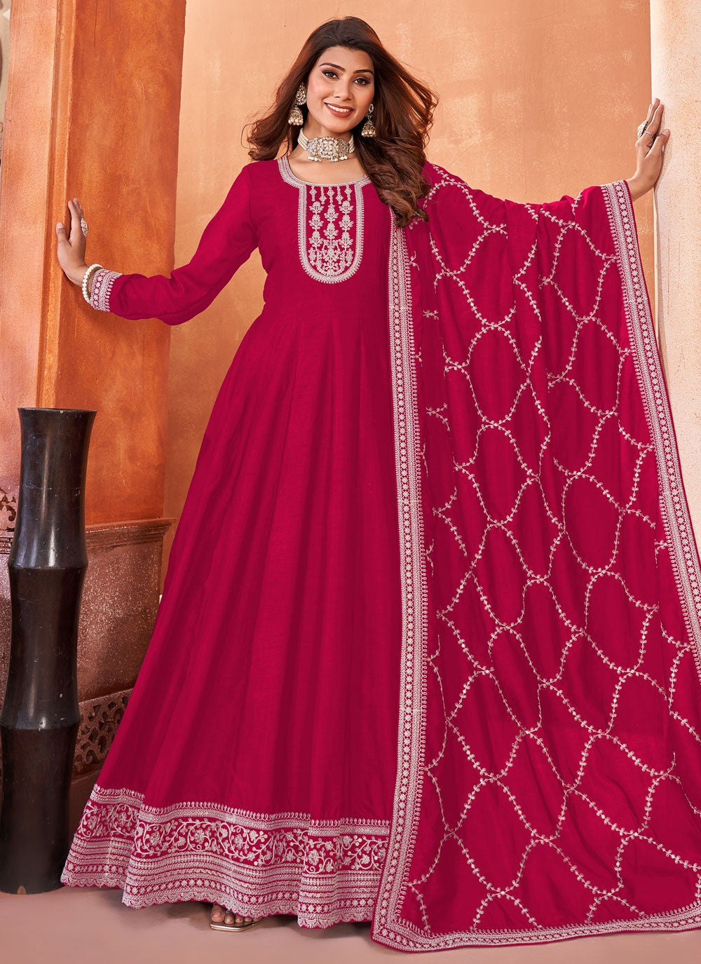 Art Silk Salwar Suit - T2448