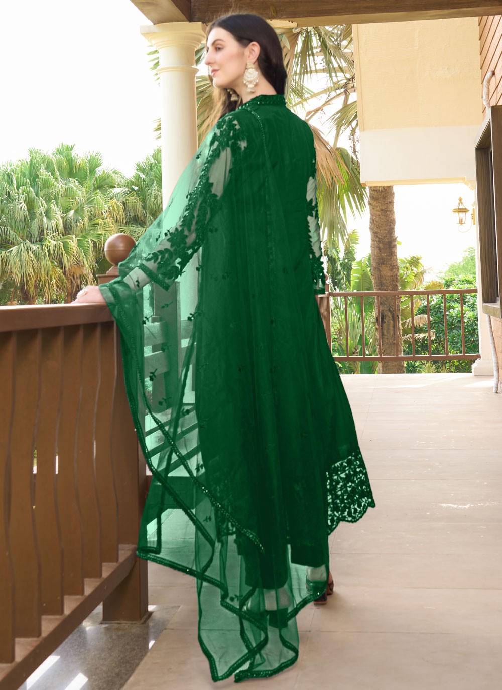 Embroidered Art Silk Salwar Suit - T4415