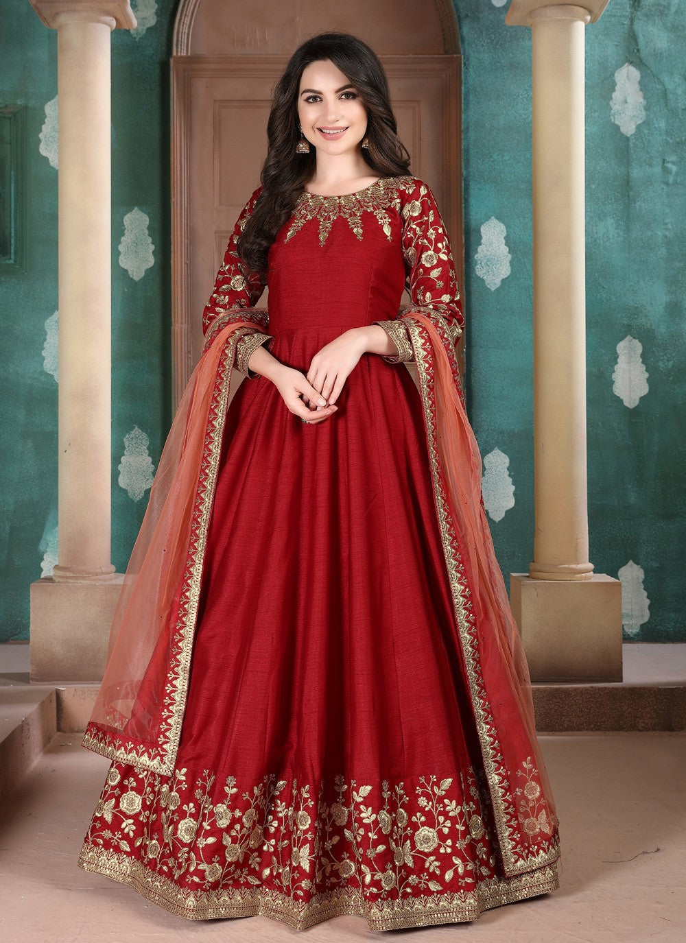 Art Silk Anarkali - T086