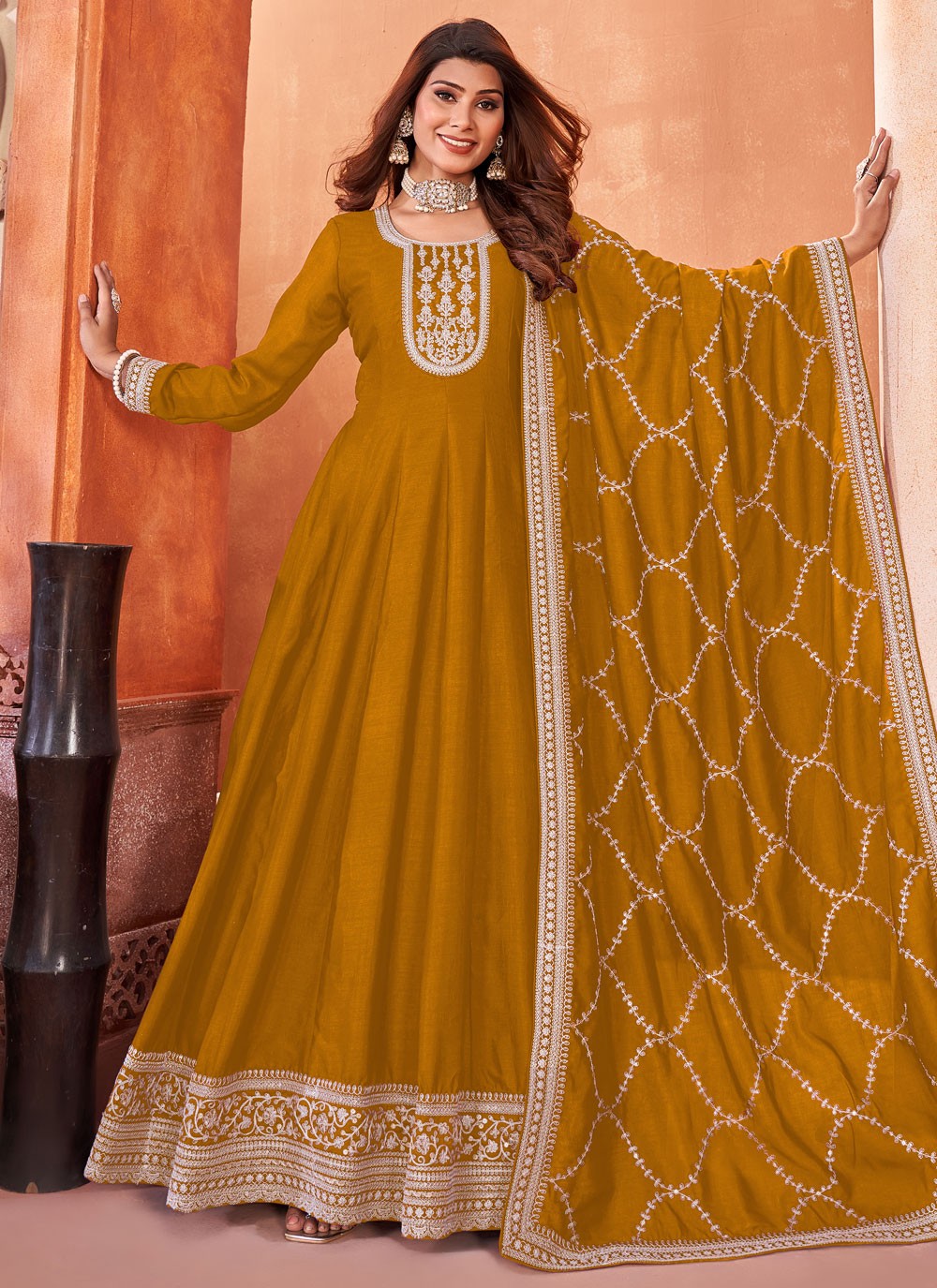 Art Silk Salwar Suit - T2448