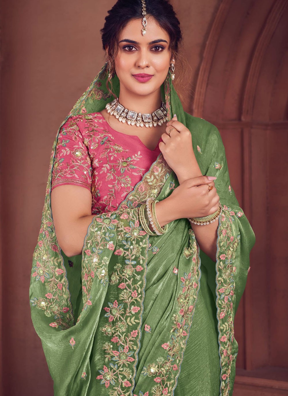 Embroidered, Zari Art Silk Saree - S12177