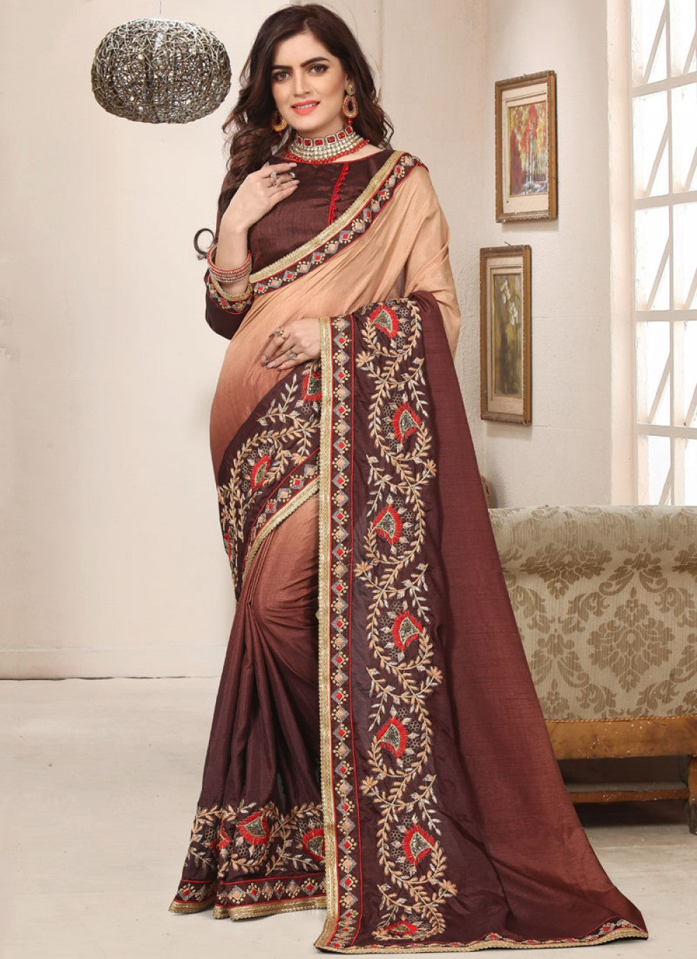 Trendy Resham Cotton Silk Saree - S0086