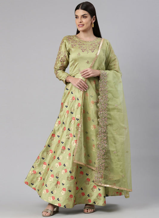 Banarasi Jacquard Gown - G1067