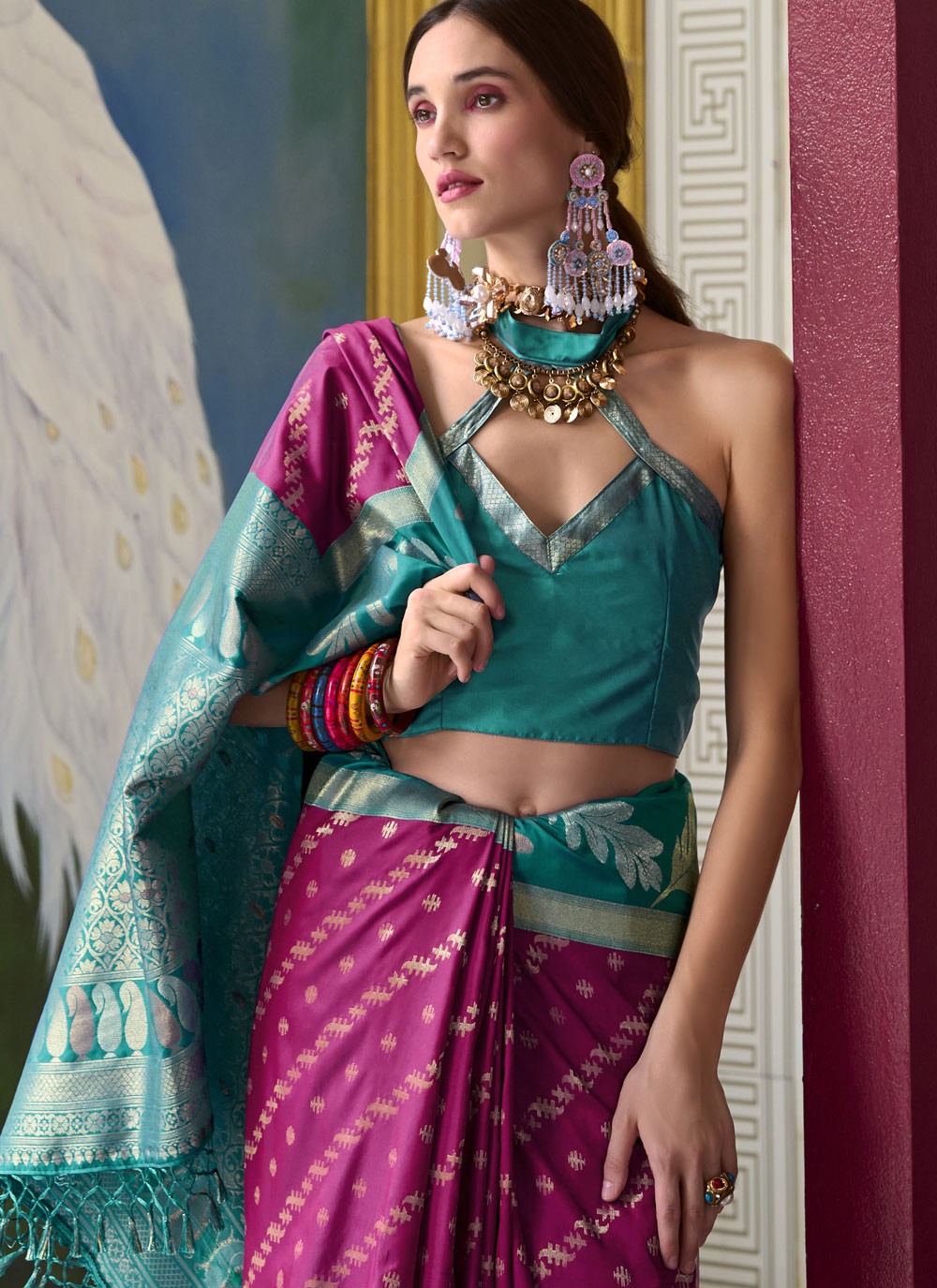 Classic Border Work Banarasi Silk Saree - S9704