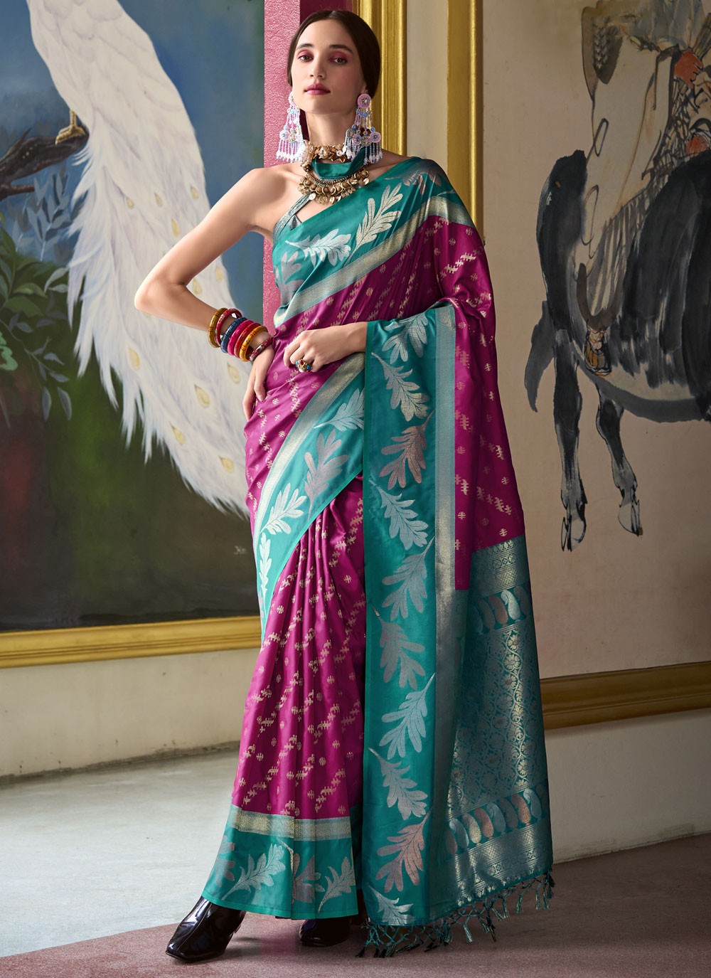 Classic Border Work Banarasi Silk Saree - S9704