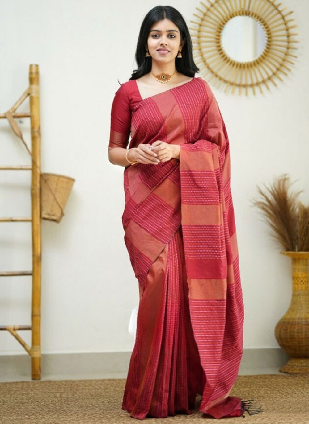 Classic Woven Banarasi Silk Saree - S6002