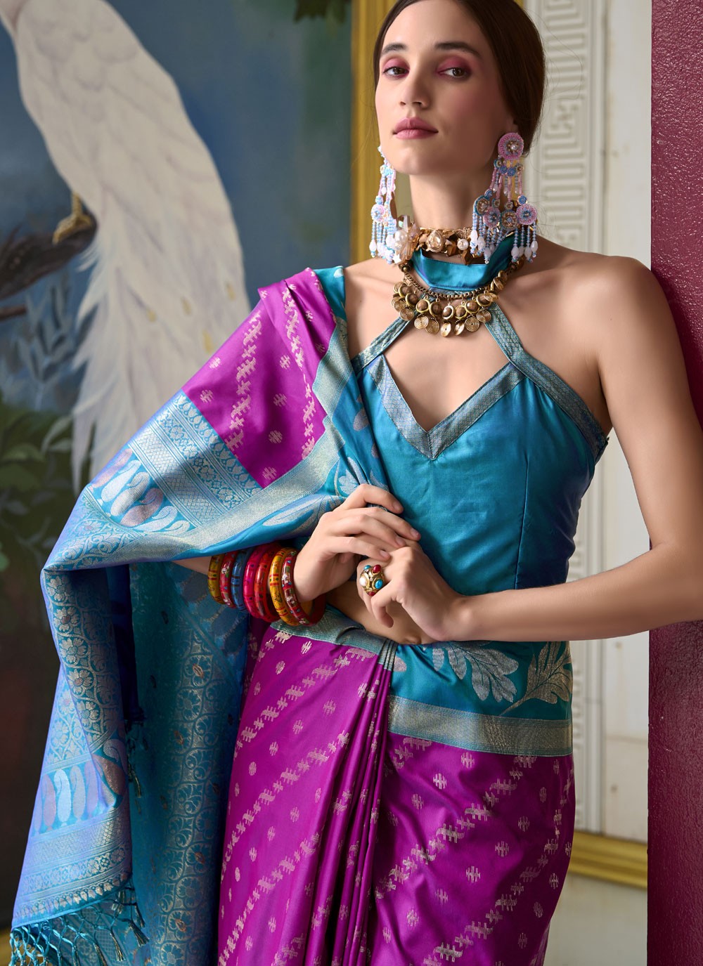 Classic Border Work Banarasi Silk Saree - S9704