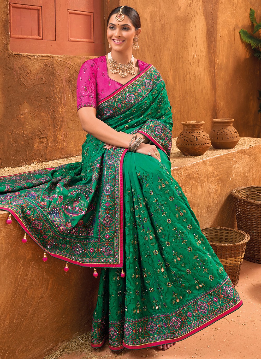 Trendy Cutdana Banarasi Silk Saree - S5228