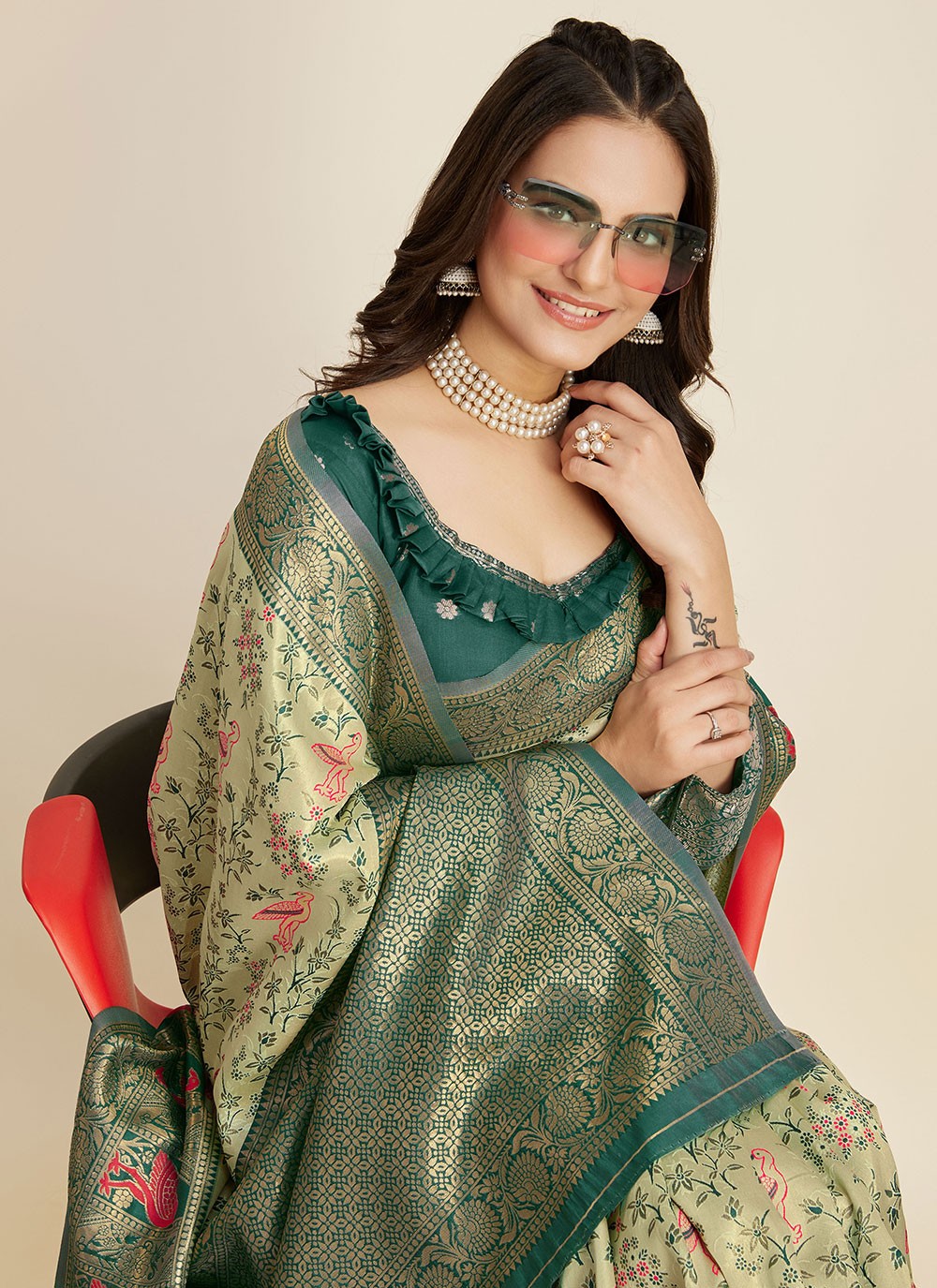 Classic Designer Banarasi Silk Saree - S5435