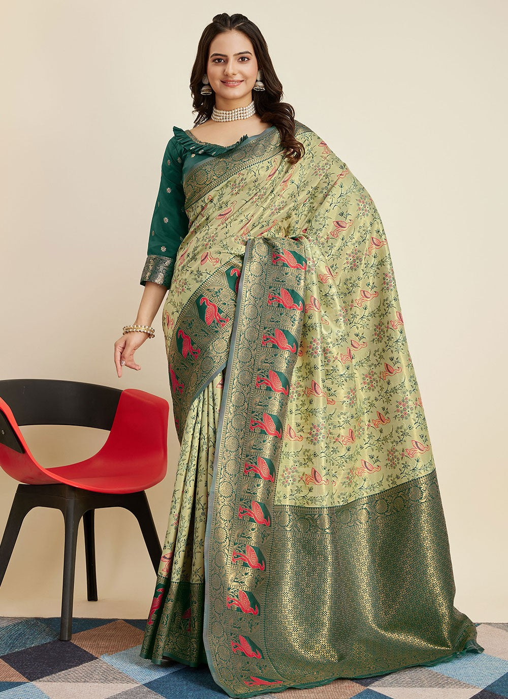 Classic Designer Banarasi Silk Saree - S5435