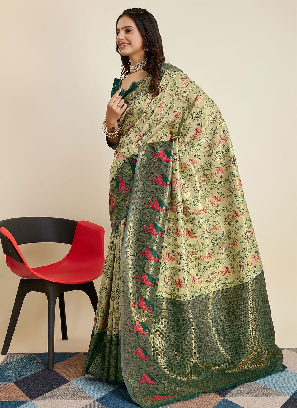 Classic Designer Banarasi Silk Saree - S5435