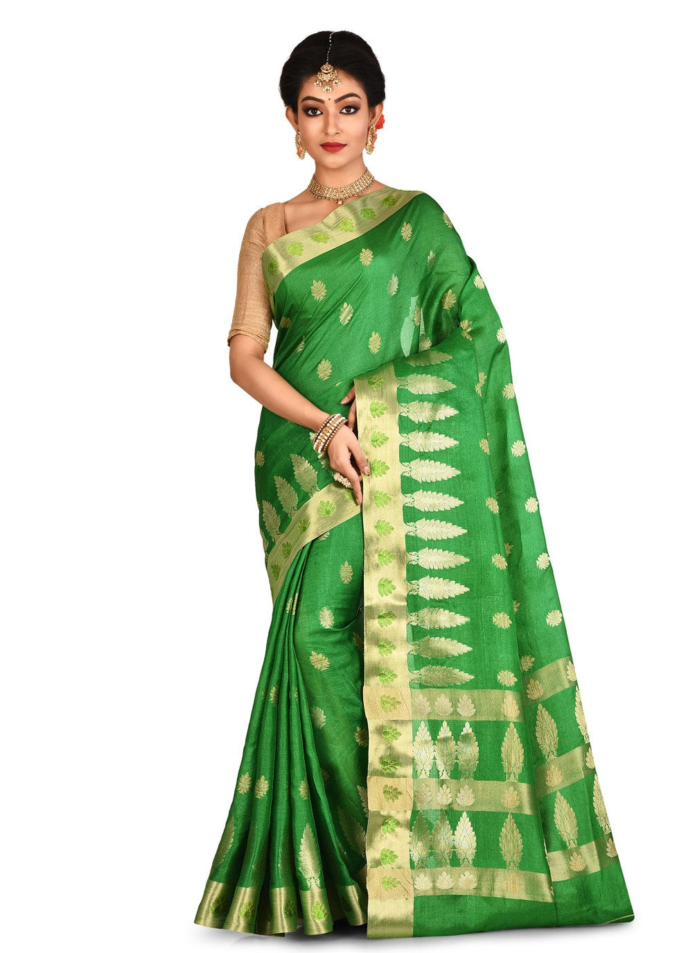 Contemporary Weaving Zari Banarasi Silk Saree - S0376