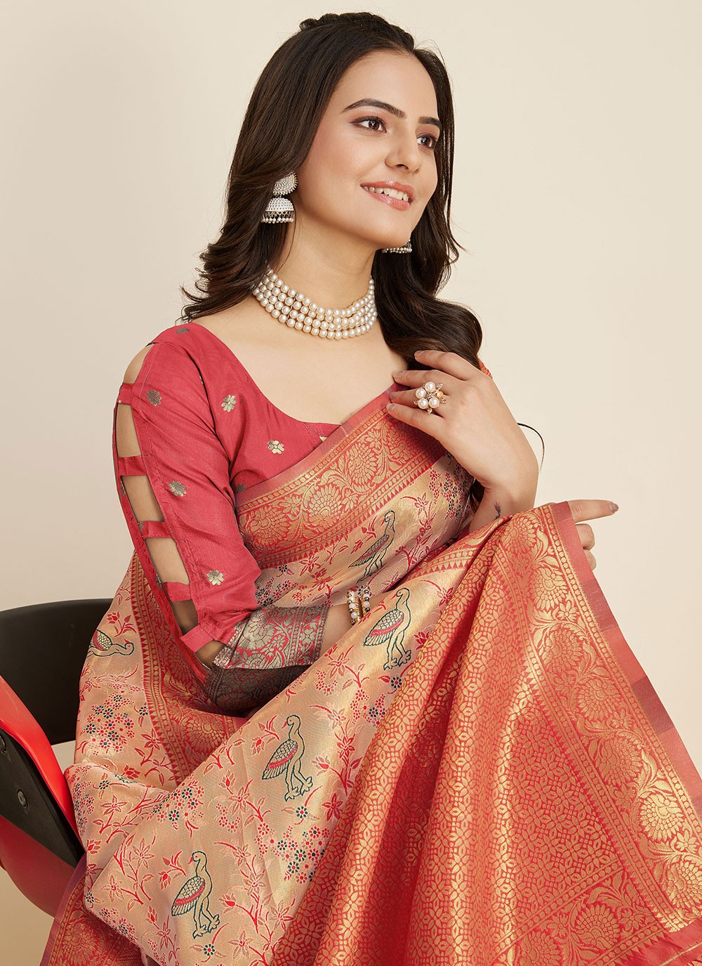 Classic Designer Banarasi Silk Saree - S5435