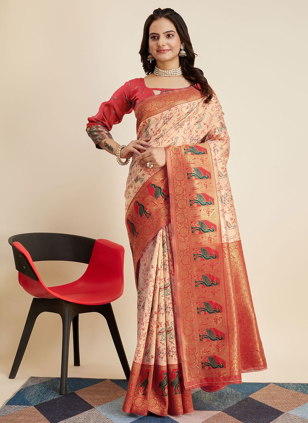 Classic Designer Banarasi Silk Saree - S5435