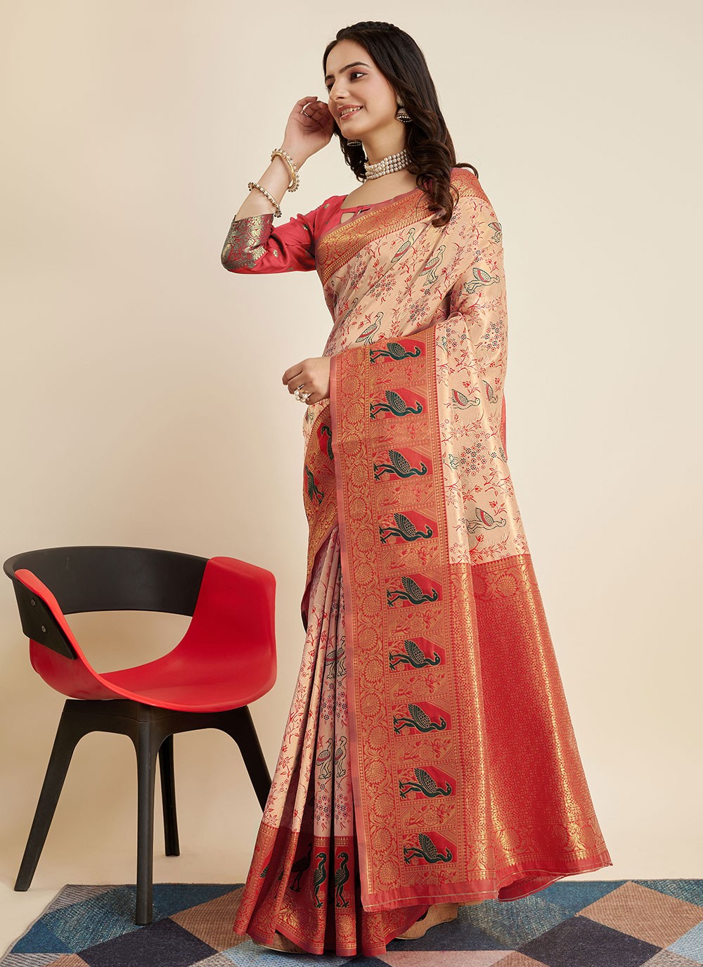 Classic Designer Banarasi Silk Saree - S5435