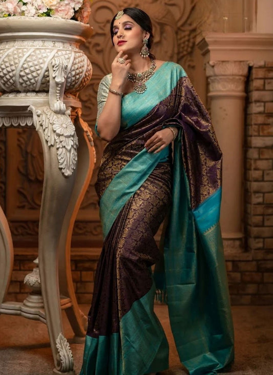 Classic Weaving Zari Banarasi Silk Saree - S4668