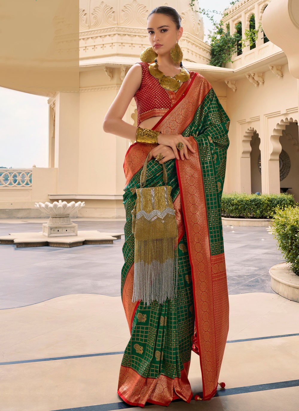 Classic Weaving Zari Banarasi Silk Beige Saree - S11078