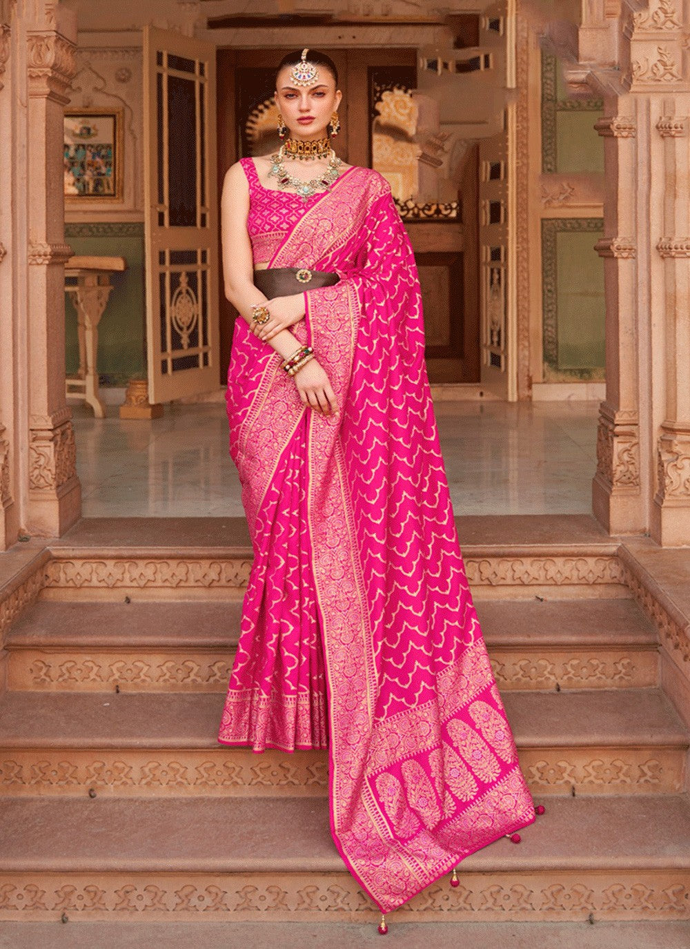 Classic Woven Banarasi Silk Saree - S3230