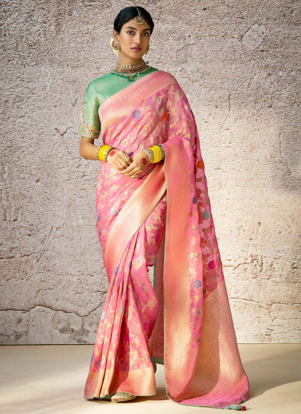 Classic Thread Banarasi Silk Saree - S8785