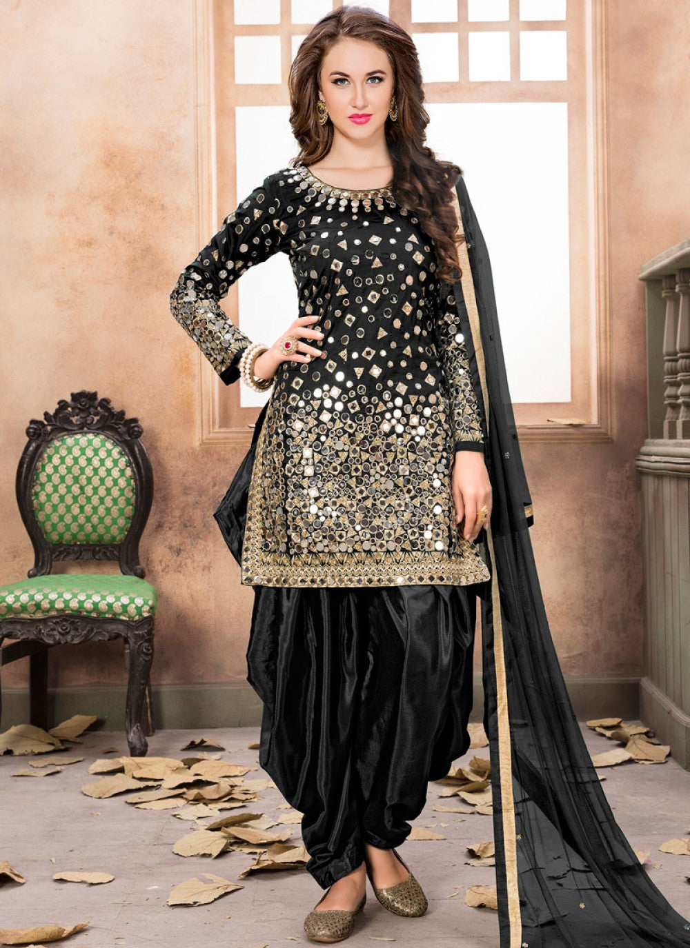 Tafeta Silk Patiala Suit - T002