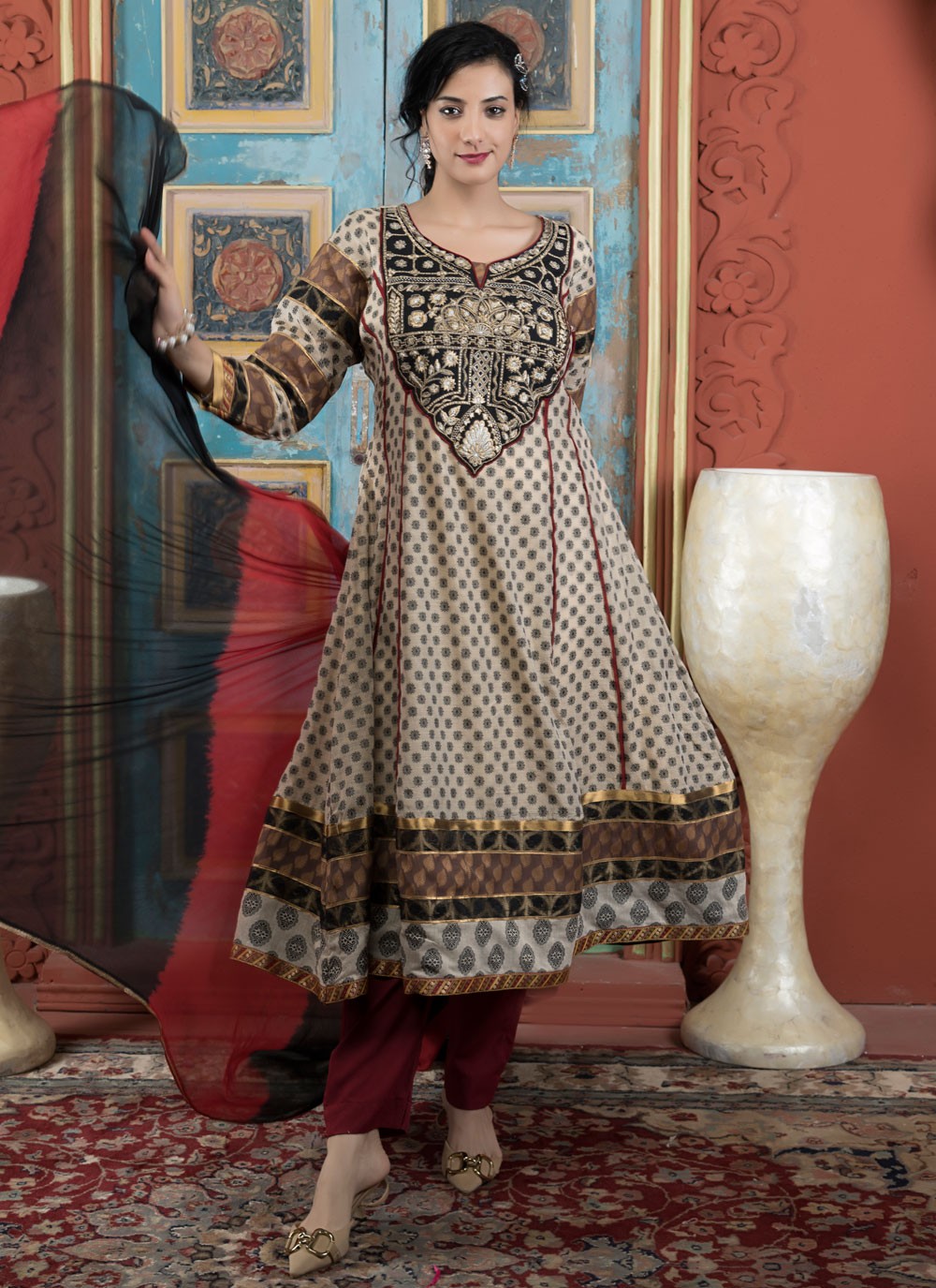 Handloom Silk Salwar Suit - T4132